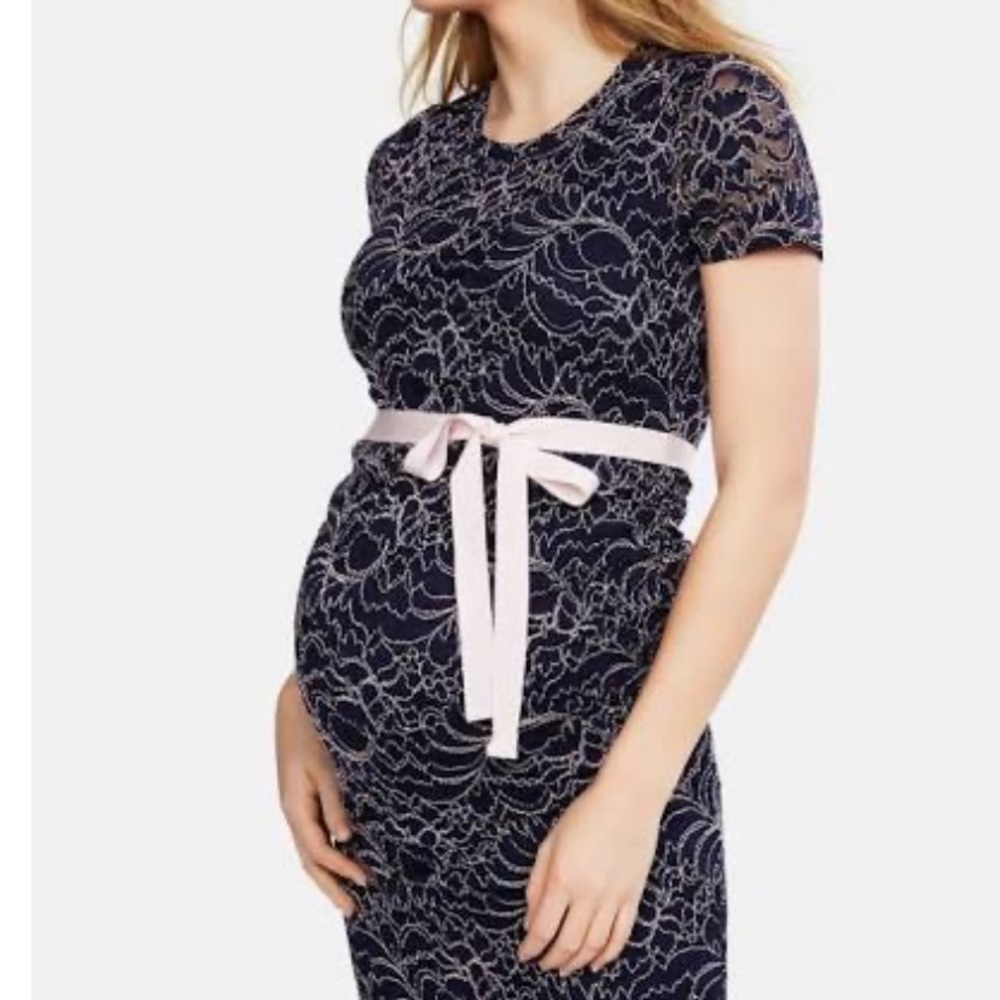 Motherhood Maternity Lace dress - Navy Small NWT